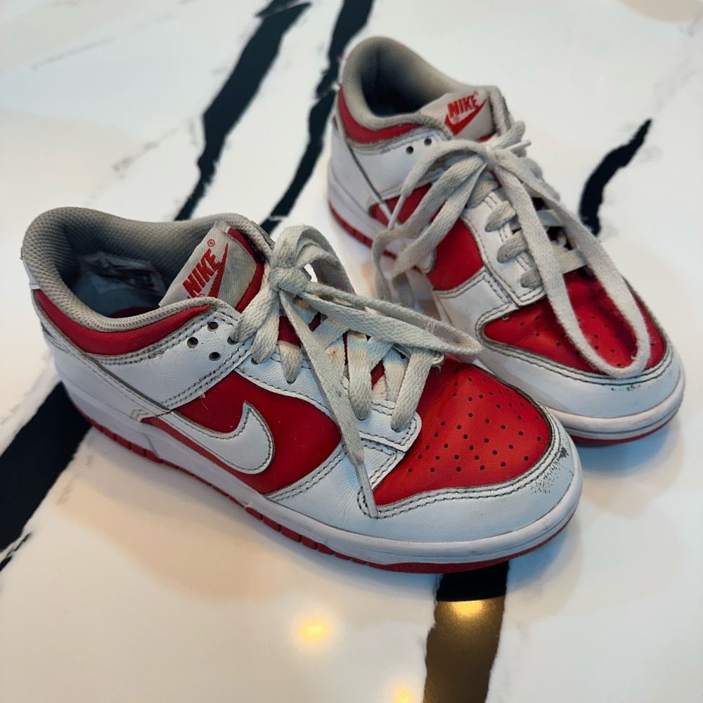 Nike Dunk Low - Red / White - Big Kids 3.5Y